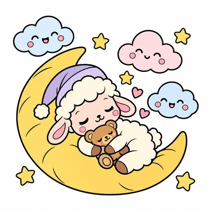 Color reference of Sleepy Sheep Moon Dream