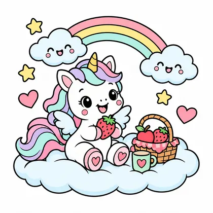 Color reference of Unicorn Cloud Picnic