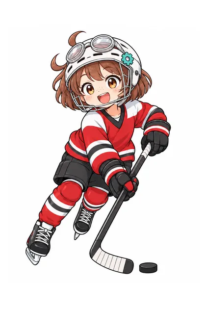 Color reference of Nari in Canada ice hockey sportswear on a white background