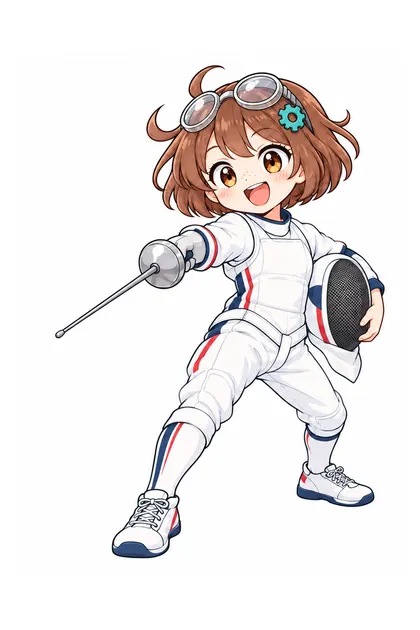 Color reference of Nari in France sport fencing sportswear on a white background