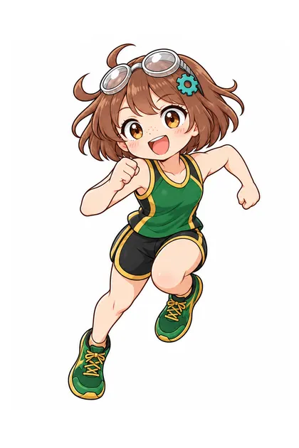 Color reference of Nari in Jamaica sprinting sportswear on a white background