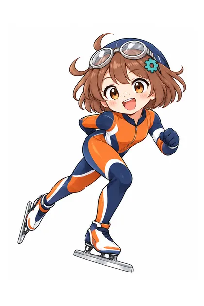 Color reference of Nari in Netherlands speed skating sportswear on a white background