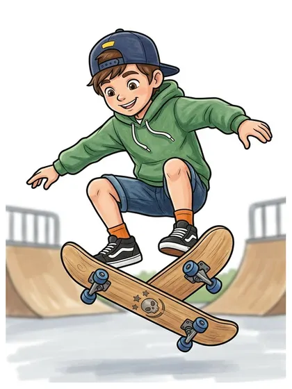 Color reference of Skateboarding Trick Rio in mustard yellow, stone washed denim blue, charcoal, white on a white background