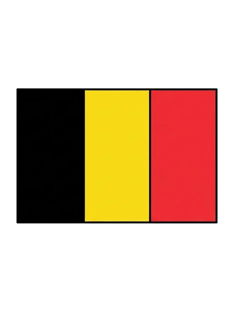 Modelo en color de bandera de Bélgica para colorear