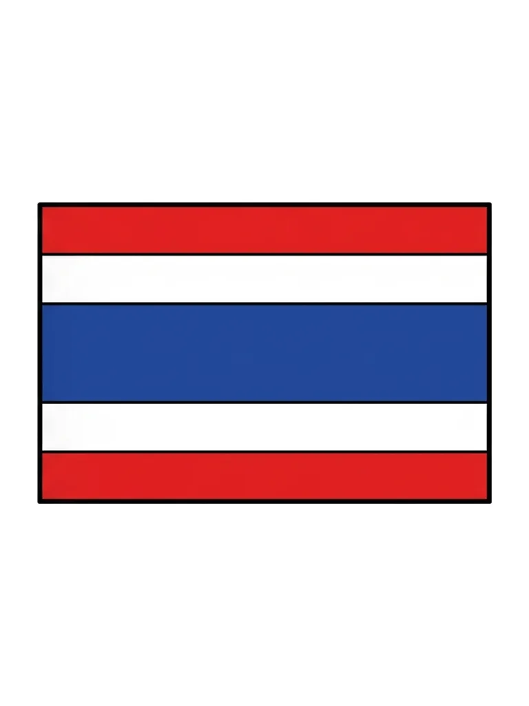 Color reference of the Thailand flag