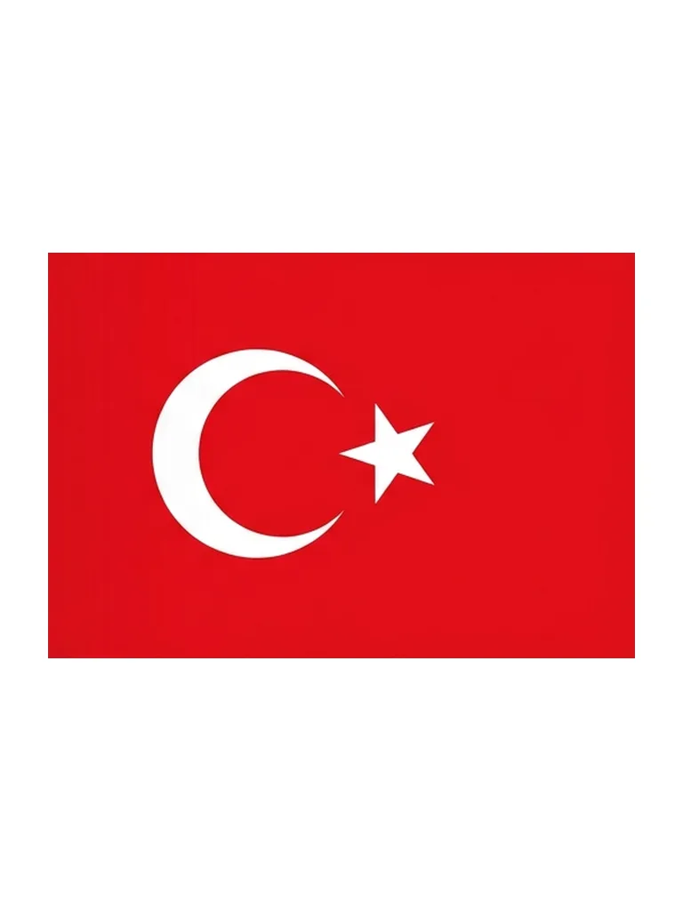 Modelo en color de bandera de Turquía para colorear