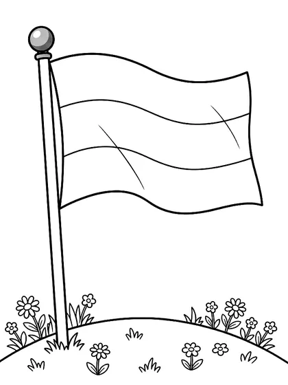 Dibujo en blanco y negro de bandera de Alemania para colorear