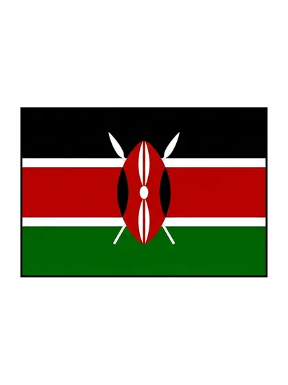Modèle en couleur du coloriage drapeau du Kenya
