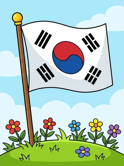 Color reference of the South Korea flag