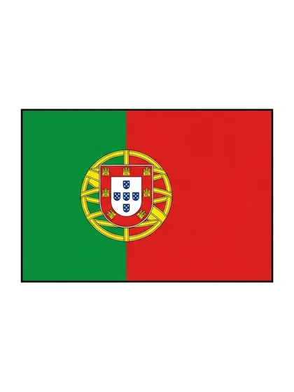 Modelo en color de bandera de Portugal para colorear
