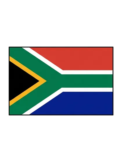 Modelo en color de bandera de Sudáfrica para colorear