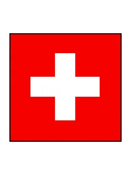 Modelo en color de bandera de Suiza para colorear